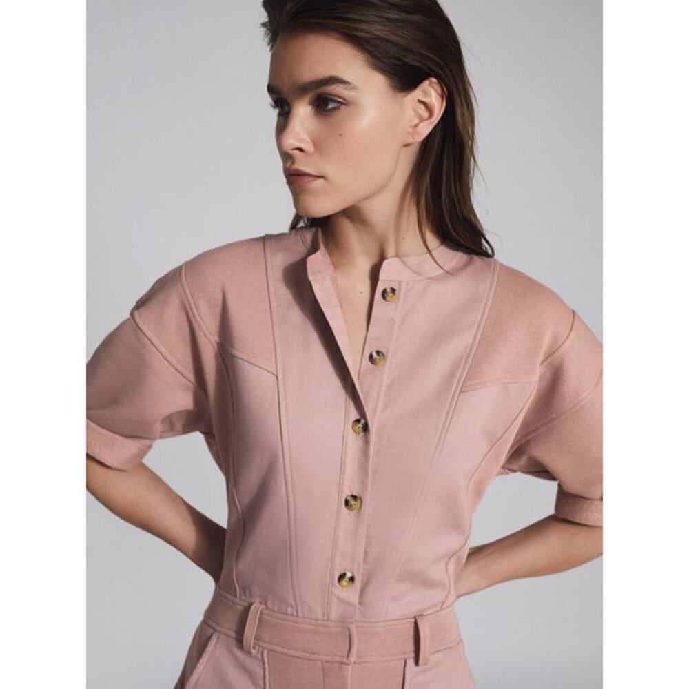 REISS EMLYN PANEL DETAIL SWEATSHIRT DRESS Size 0 - Picture 3 of 5